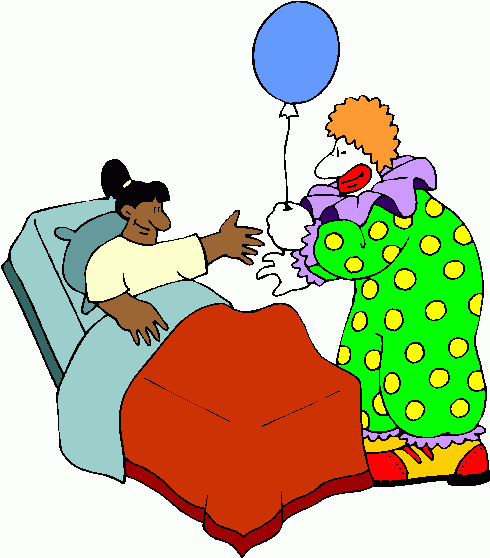 clown_&_sick_girl clipart - clown_&_sick_girl clip art