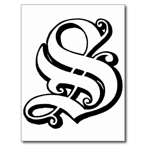 Letter S Monogram Postcards from Zazzle.