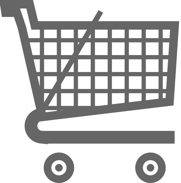 Grey Shopping Cart clip art - vector clip art online, royalty free ...
