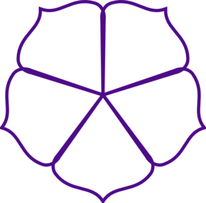 Purple Flower Outline clip art - vector clip art online, royalty ...