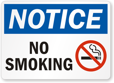 OSHA No Smoking Signs
