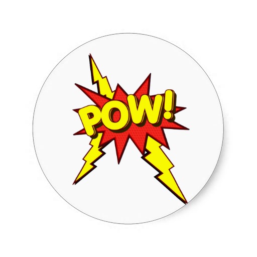 POW!!!! STICKER from Zazzle.