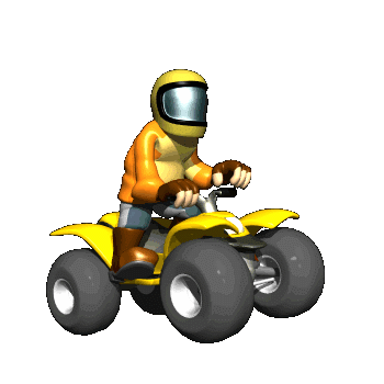 Guy Riding Four Wheeler Clipart