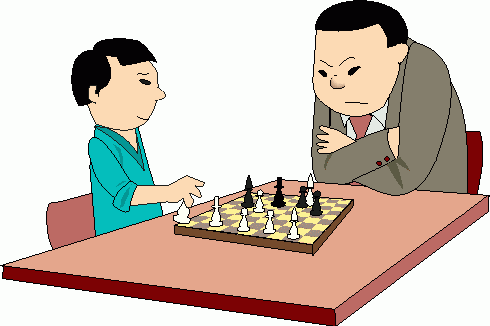 Playing chess clipart