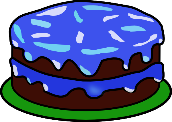 Chocolate birthday cake clipart