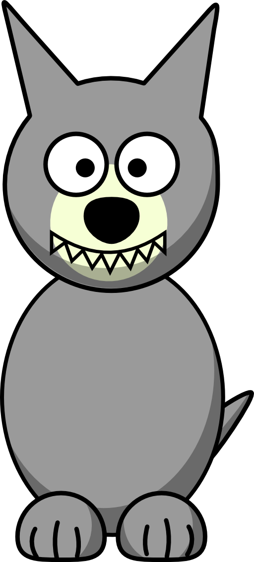 Wolf cartoon clipart