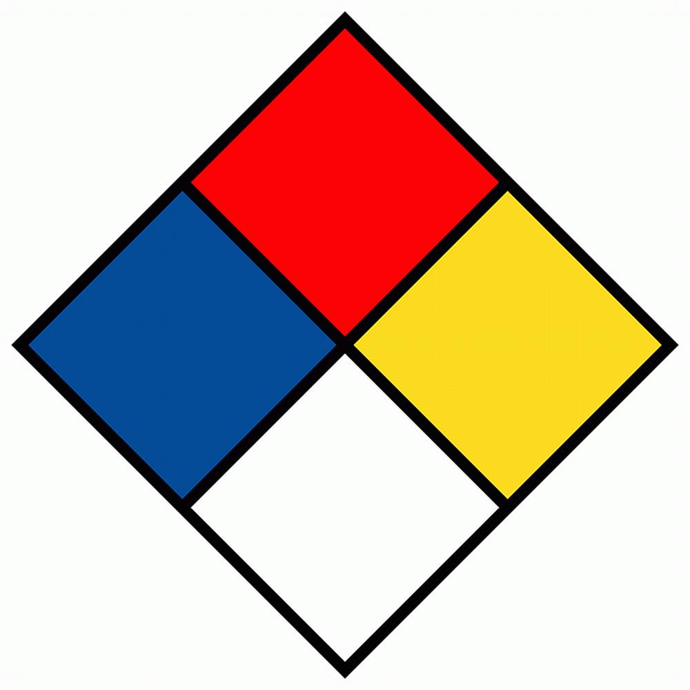 NFPA 704 Blank NFPA Diamond Sign NFPA-BLANK NFPA Diamonds