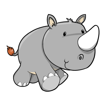 Baby Rhino Clipart