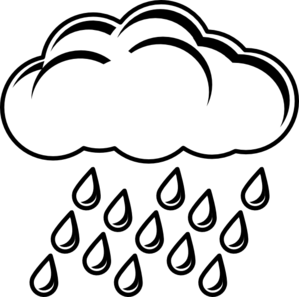 Rain cloud outline clipart