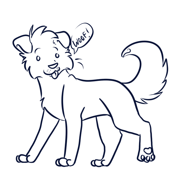 Cute Dog Line-Art by Kakashikittie on DeviantArt