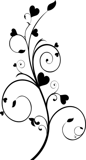 Heart Floral Plant Wall Sticker - TenStickers