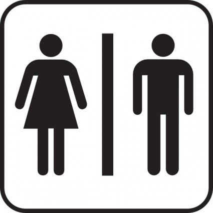 Men Women Bathroom clip art Free vector in Open office drawing svg ...