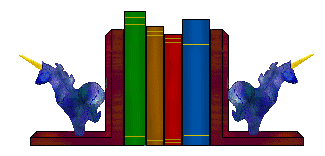 Children's Book Week Clip Art - Books and Unicorn Bookends Clip ...