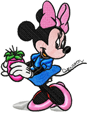 Minnie Mouse free machine embroidery design