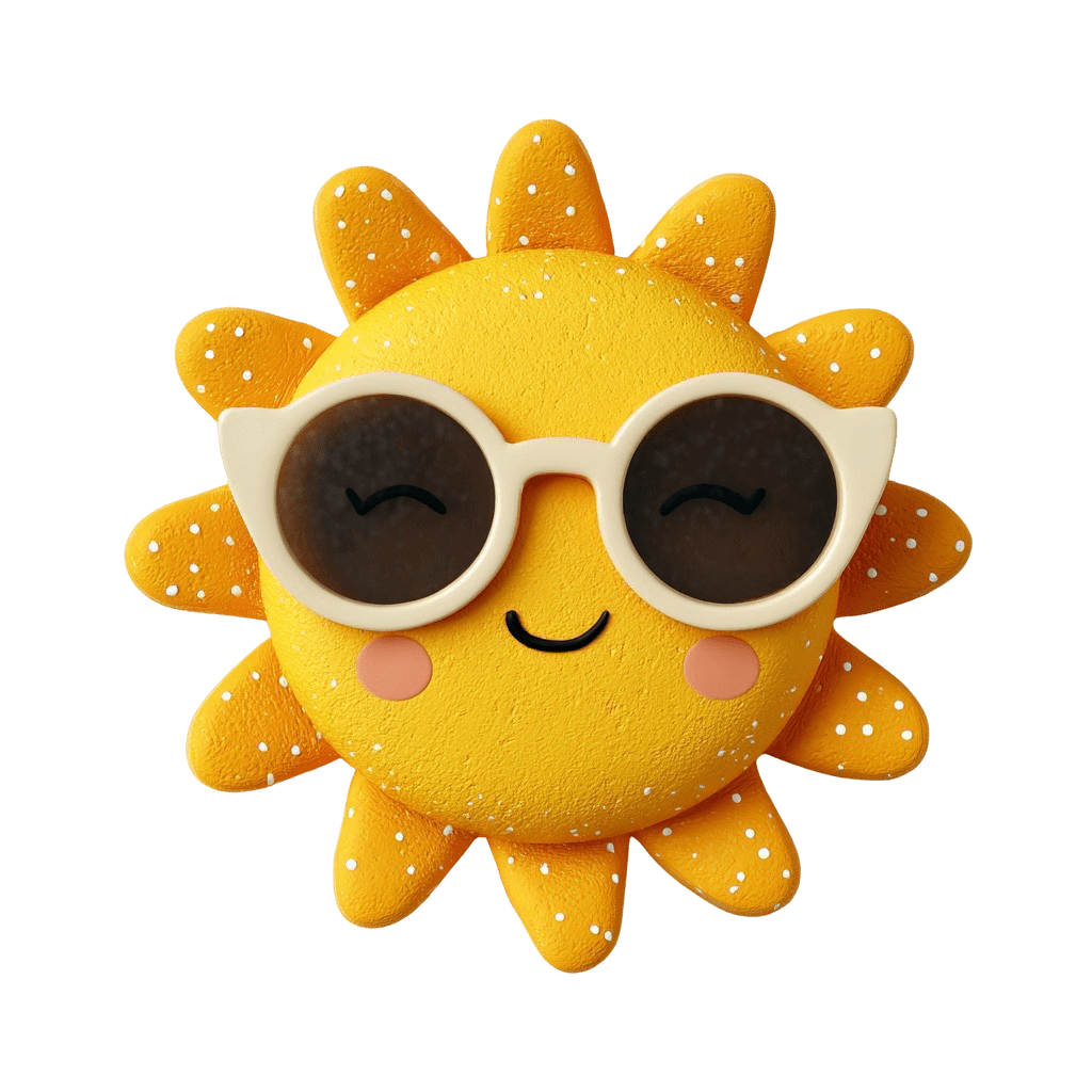 Cute Sun with Sunglasses