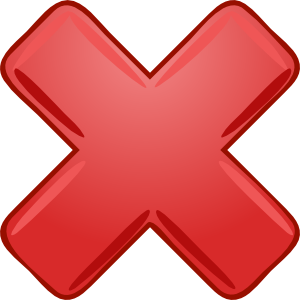 Red X Cross Wrong Not clip art - vector clip art online, royalty ...