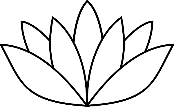 Simple Lotus Flower Drawing