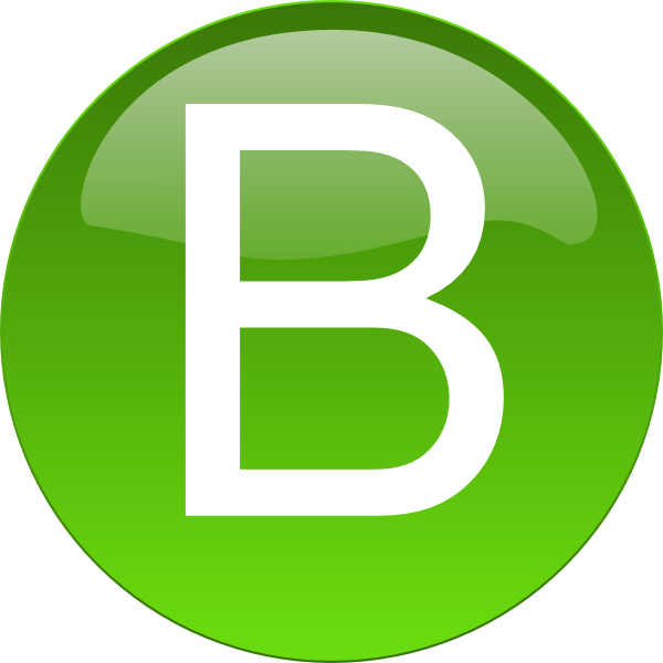 Green B Clip Art - vector clip art online, royalty ...