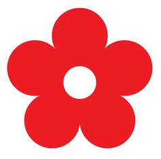 Red flower cartoon