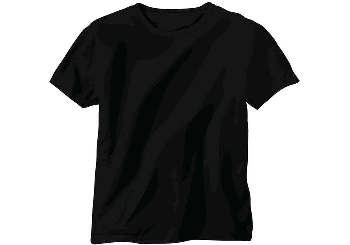 Tshirt Vector: Black Shirt