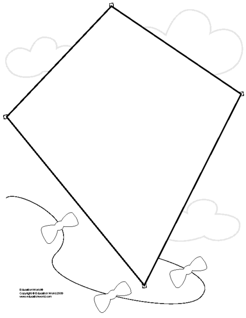 Best Photos of Printable Kite Craft - Kite Template Printable ...