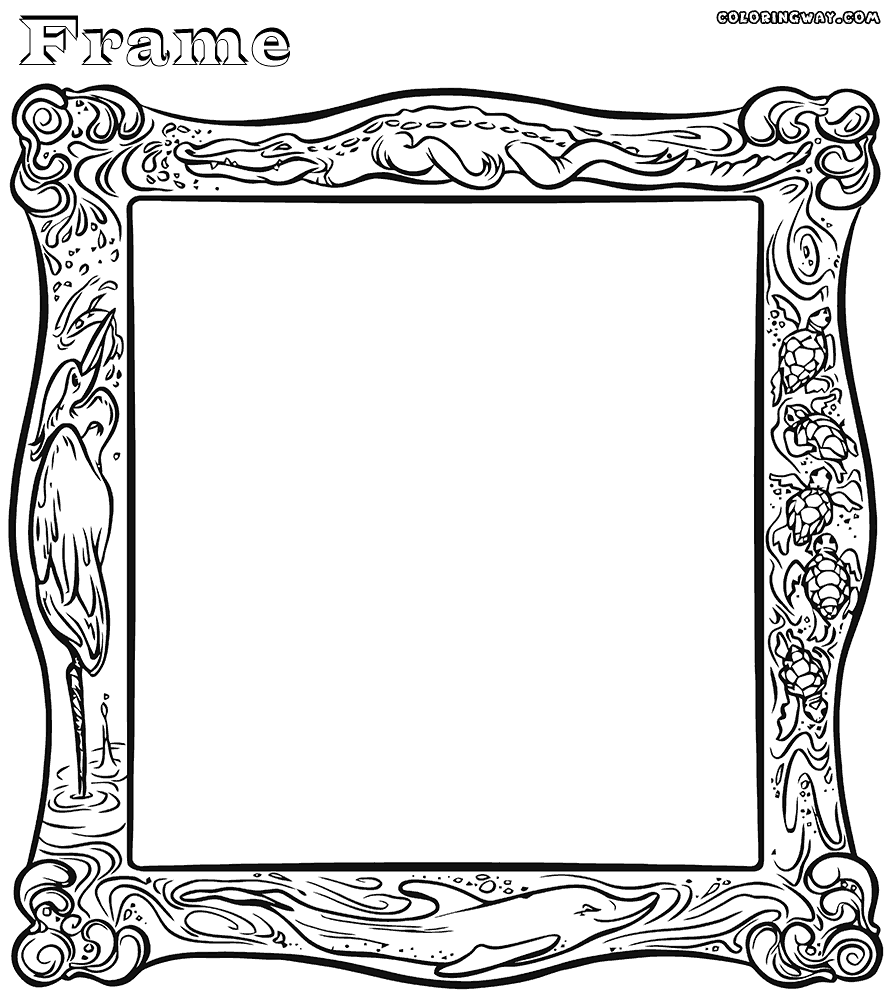 Picture Frame Coloring Page - AZ Coloring Pages