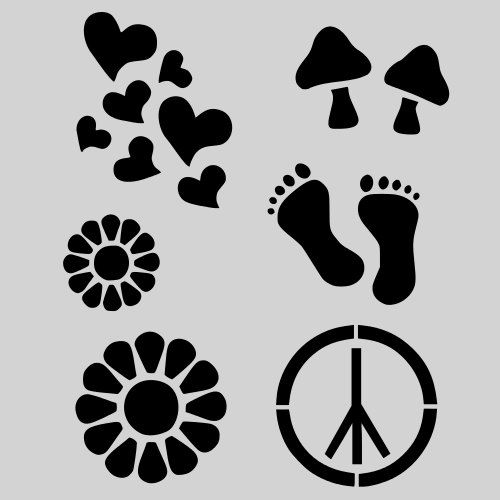 Crafts, Stencil templates and Backgrounds