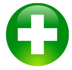 Green medical cross clipart