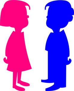 Boy vs girl clipart