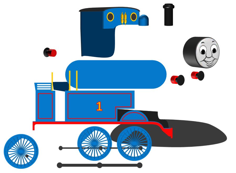 Thomas train side view clipart - ClipartFox