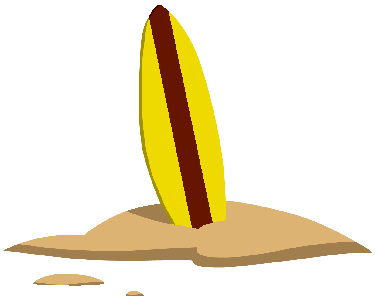 Cartoon Surfboard Clipart