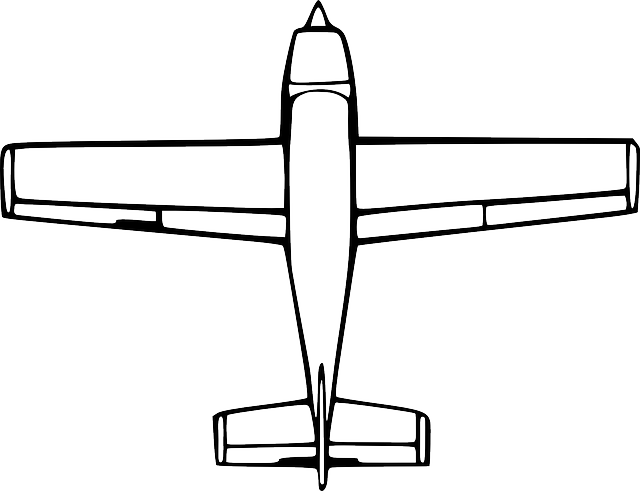 TOP, VIEW, OUTLINE, DRAWING, CARTOON, AIRPLANE, DOWN - Public ...