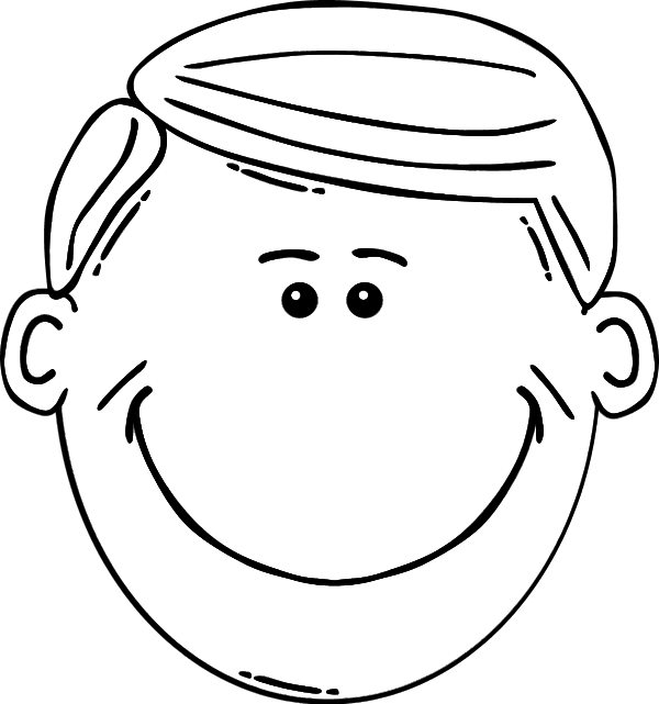 boy face smile blonde - vector Clip Art