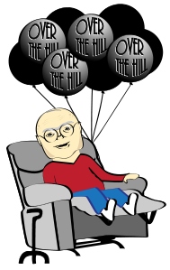 Birthday Over The Hill Clipart