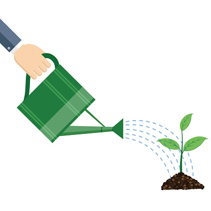 Watering Plant Clip Art, Vector Images & Illustrations