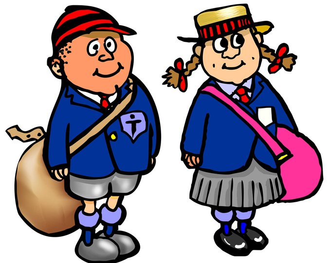 Girl School Uniform Clipart