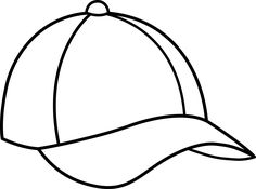 caps images color pages | Baseball Cap Line Art - Free Clip Art ...