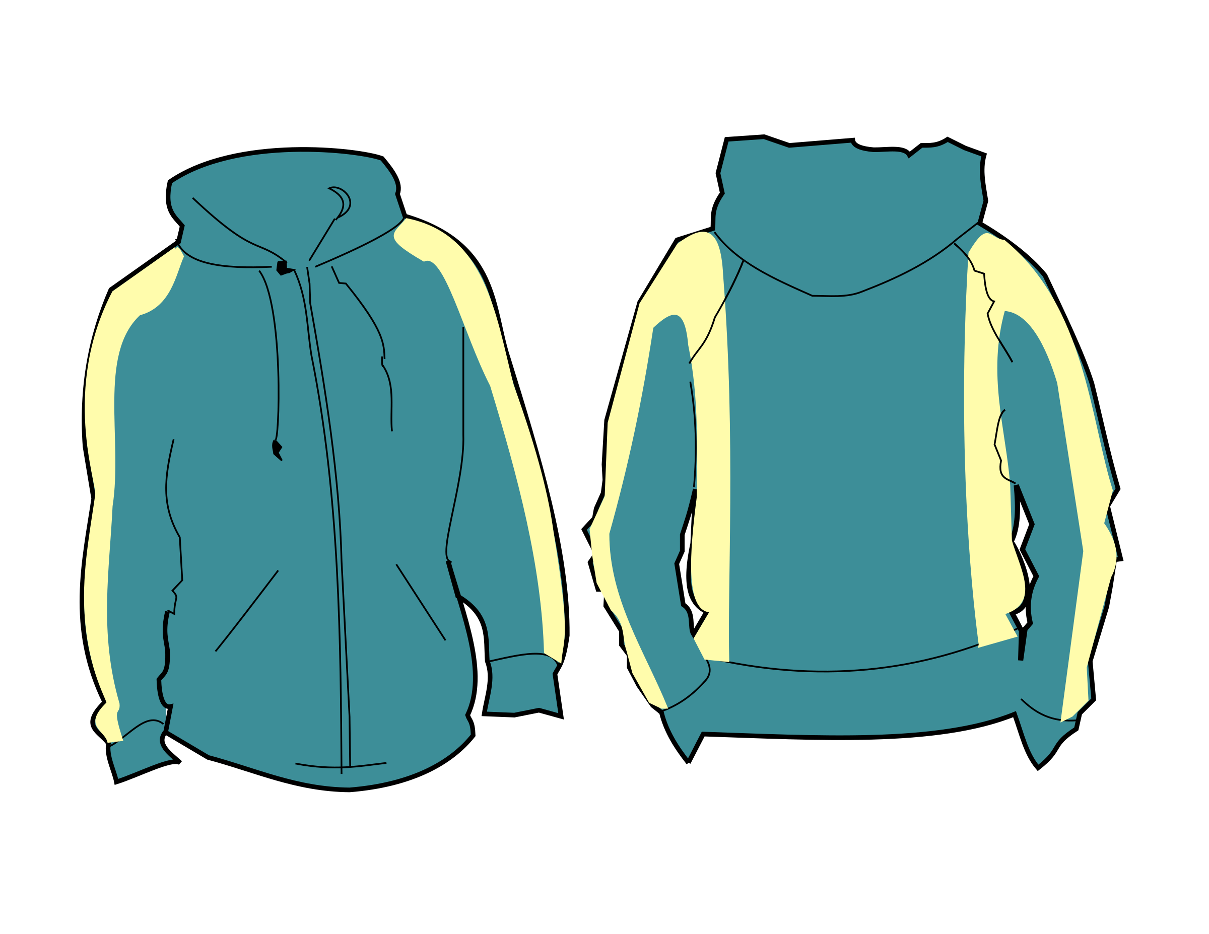 Zip Up Hoodie Clipart