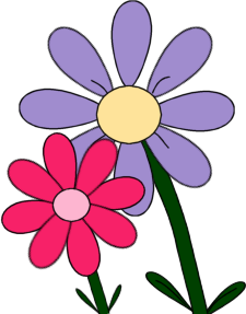 Purple flowers clip art