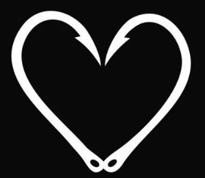 Buy Fish hook heart vinyl deca in Cheap Price on m.alibaba.com