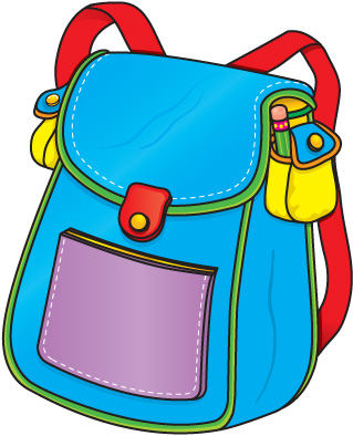 Open Backpack Clipart