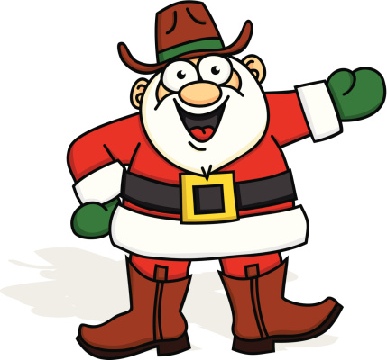 Cowboy santa clipart