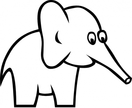 Elephant Cartoon Outline | Free Download Clip Art | Free Clip Art ...