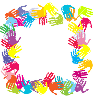 Handprint Border Clipart