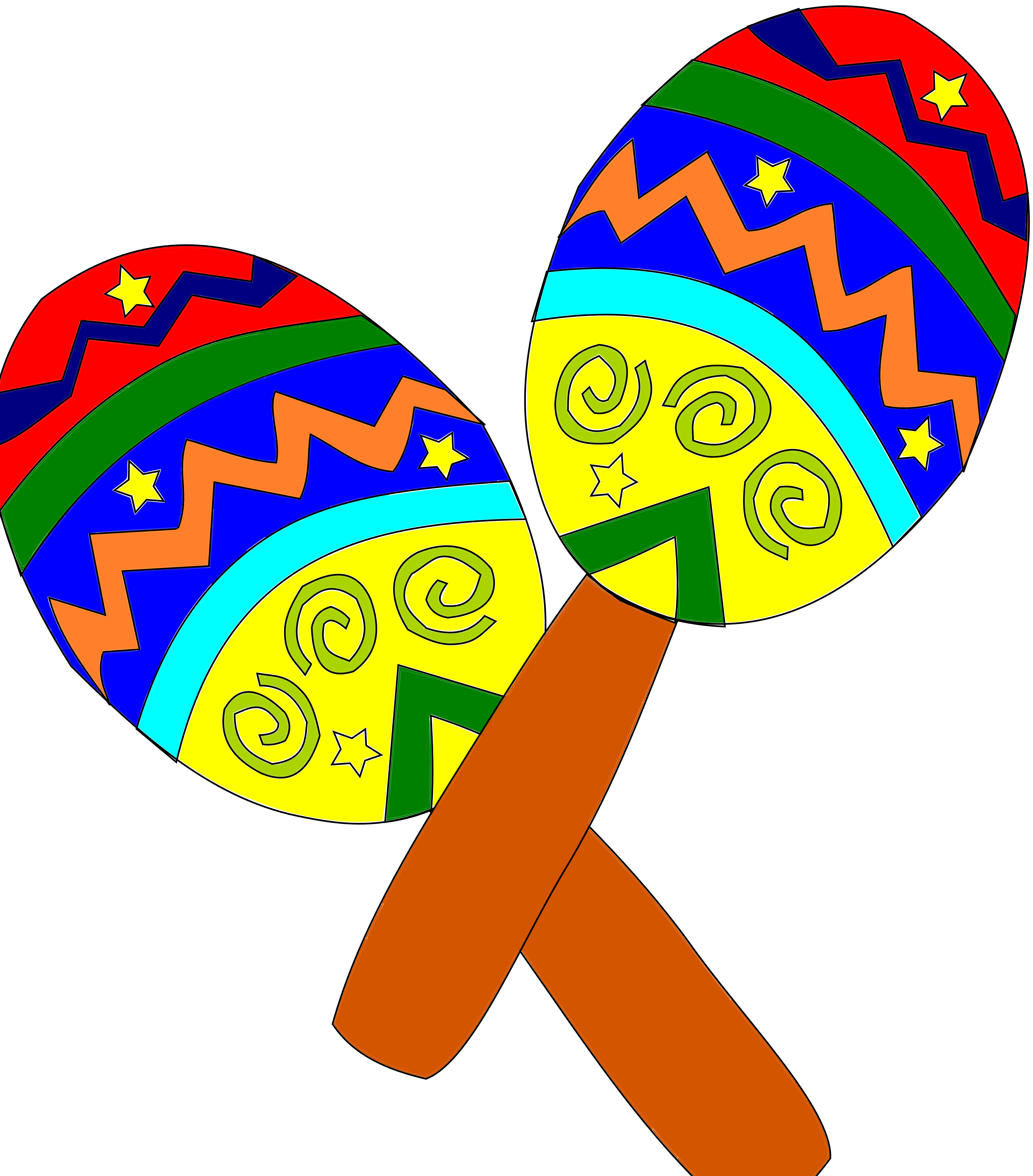 Sombrero And Maracas | Free Download Clip Art | Free Clip Art | on ...