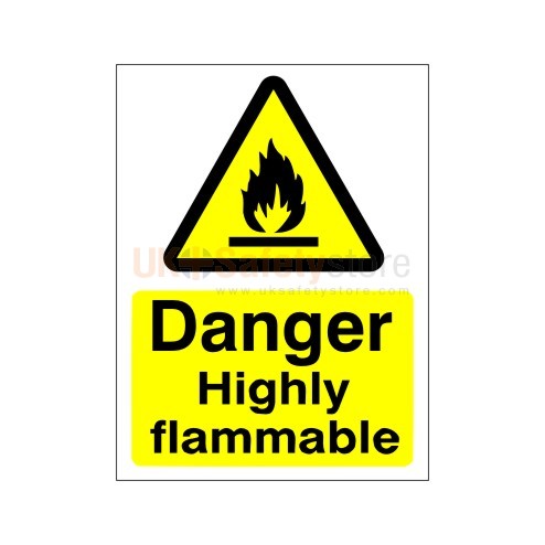 Flammable Signs - Warning Signs - Safety Signs | UK Safety Store