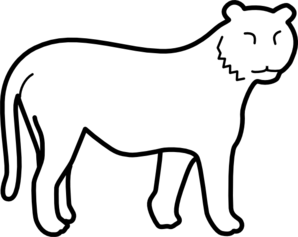 Tiger clipart outline