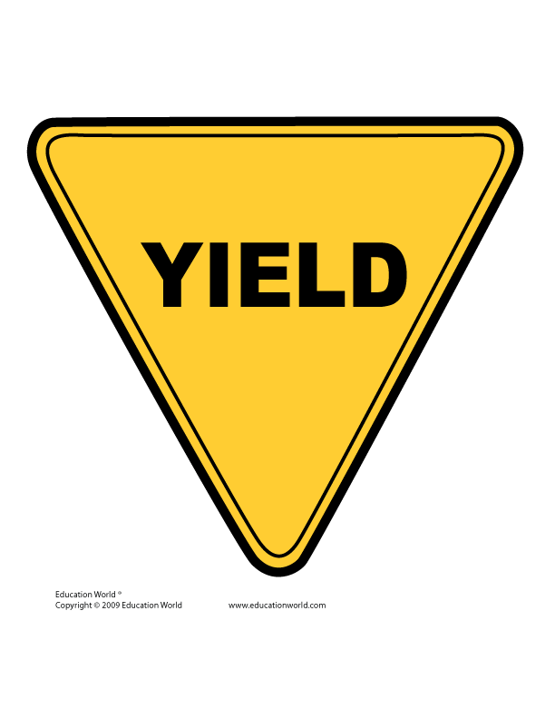 Yield sign clip art