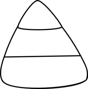 Candy corn clip art black and white