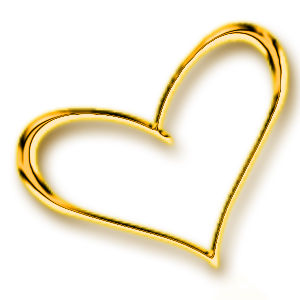 Gold glitter heart clipart